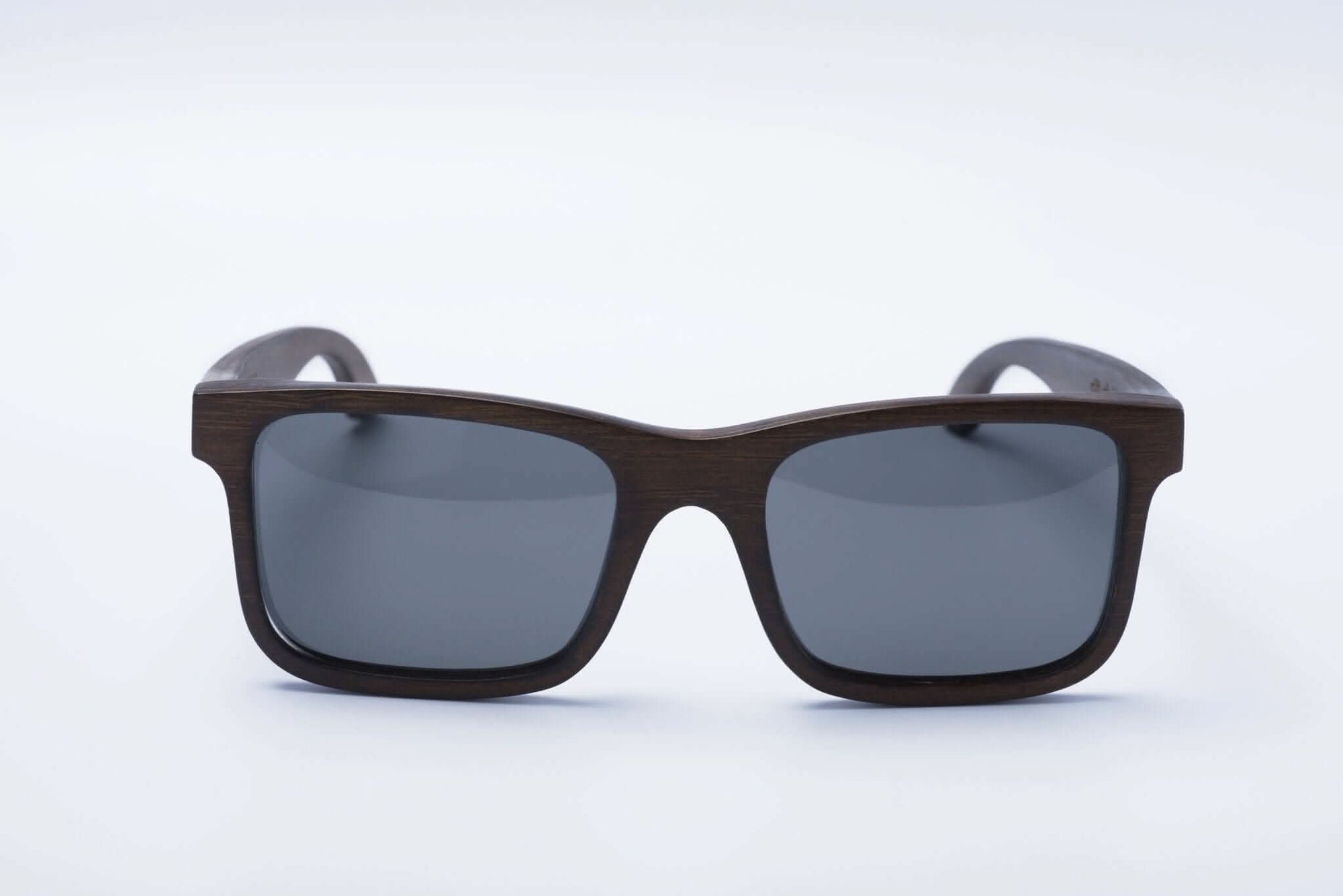 Panda CARVER Bamboo Wayfarer Sunglasses (Brown) Front View