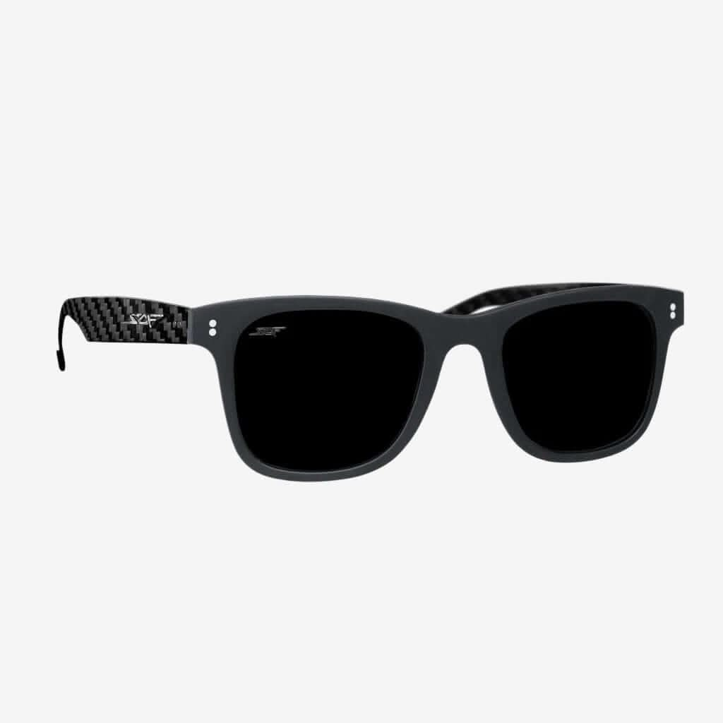 Simply Carbon Fiber CLASSIC - Wayfarer Carbon Fiber & Acetate Sunglasses - Angled View