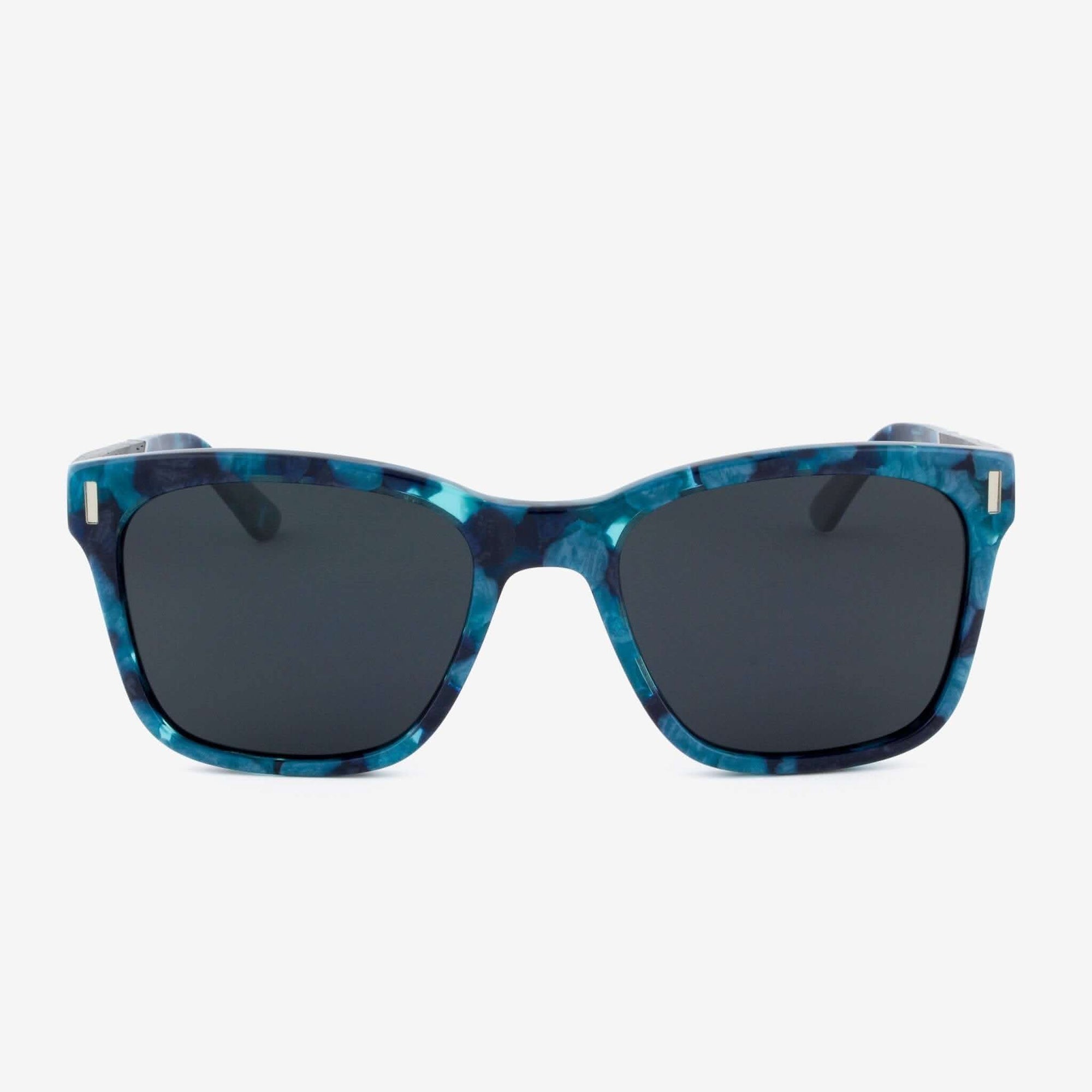 Tommy Owens - Flagler - Wayfarer Wood & Acetate Sunglasses (Dark Ebony) Front View