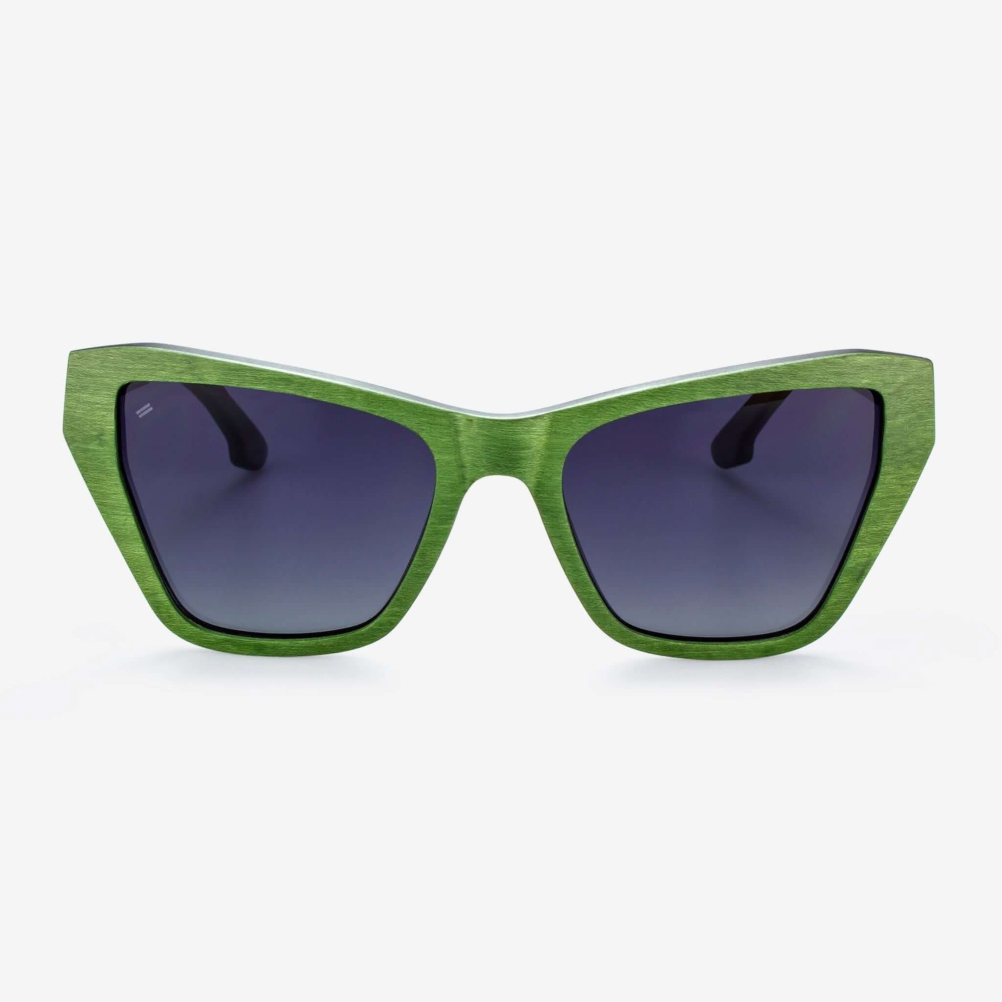 Tommy Owens - Noma - Cat-Eye Wood & Carbon Fiber Sunglasses (Seaweed) Front View