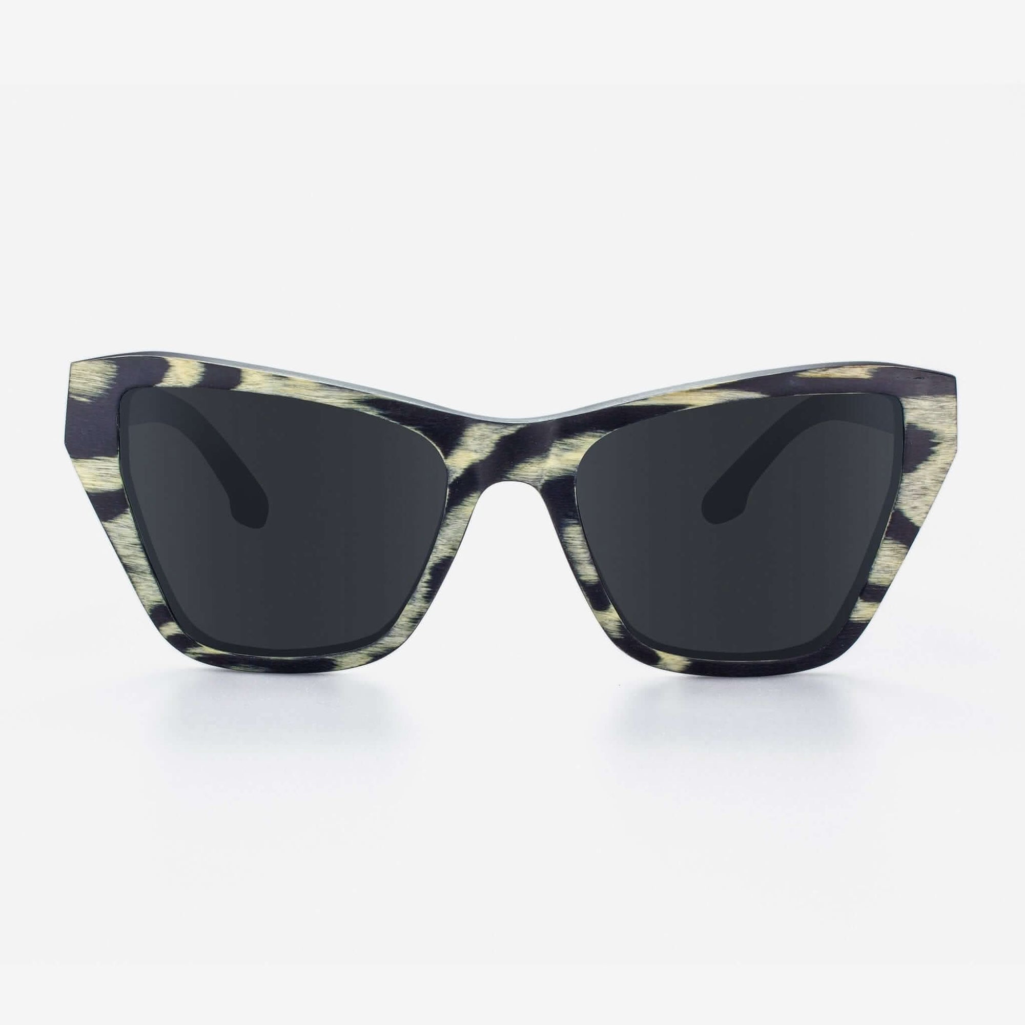 Tommy Owens - Noma - Cat-Eye Wood & Carbon Fiber Sunglasses (Leopard) Front View