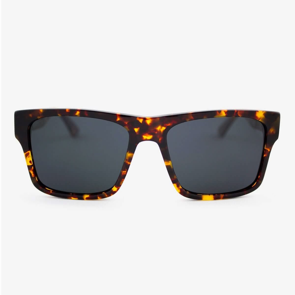 Tommy Owens - Sebastian - Wayfarer - Wood & Acetate Sunglasses (Streaming Light) Front View