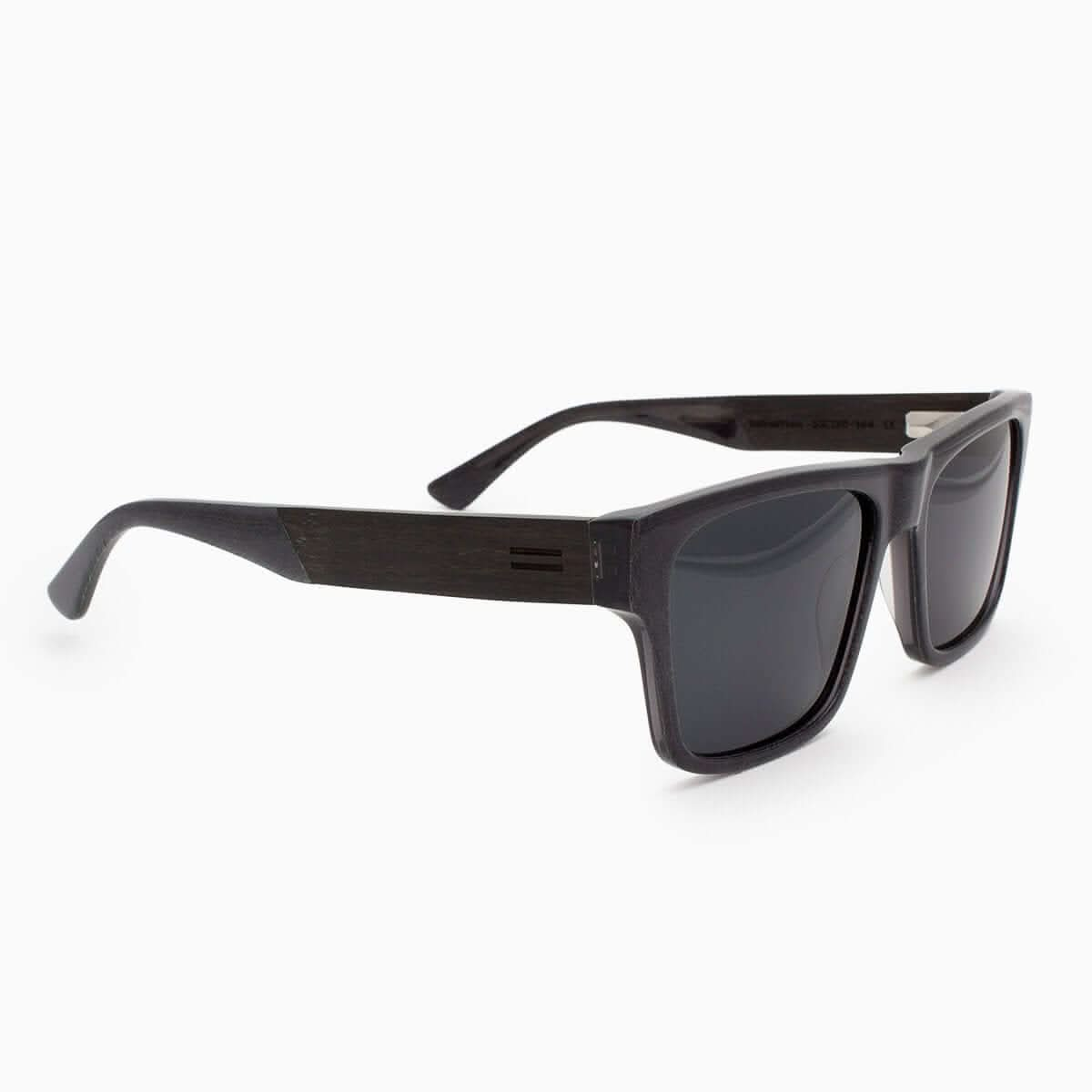 Tommy Owens - Sebastian - Wayfarer - Wood & Acetate Sunglasses (Solar Flair) Angled View