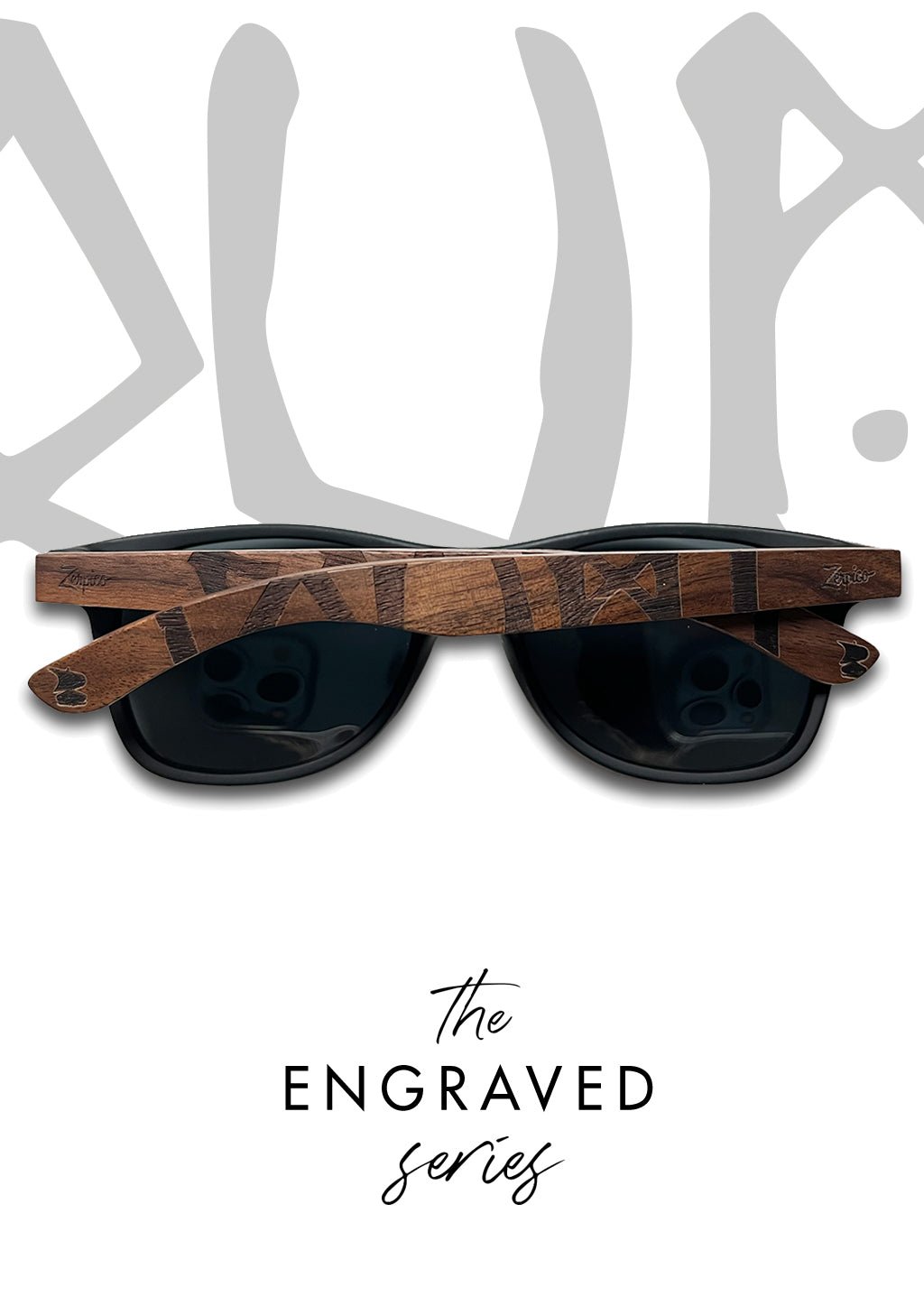 Zerpico SOUMI VIKING RUNES Eyewood Engraved Wooden Sunglasses - The Engraved Series