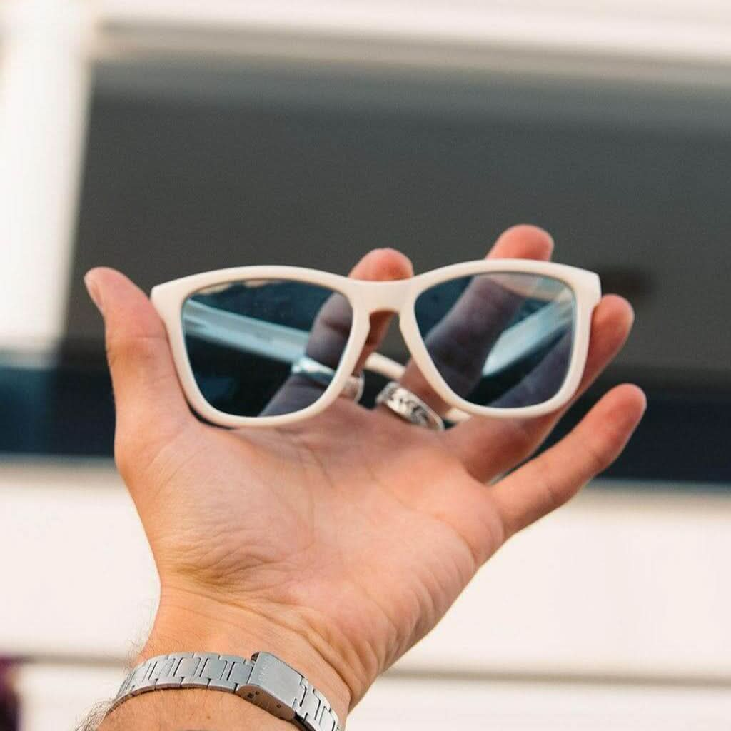 Zerpico ACE - White MooD Wayfarer Sunglasses - In Hands View